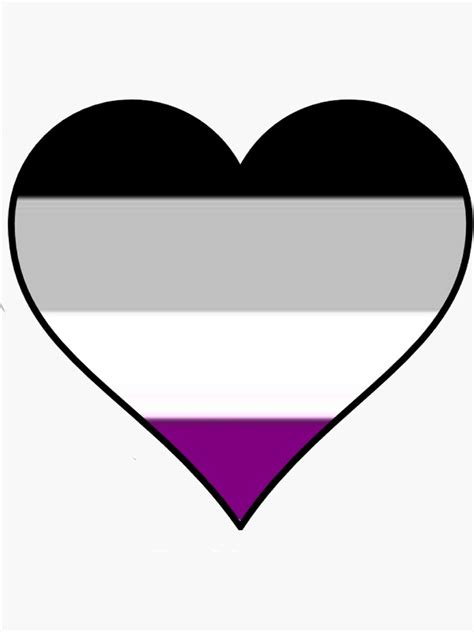 asexual flag pride heart sticker by thekaym redbubble