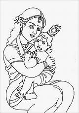 Krishna Baby Coloring Pages Getcolorings Drawing Colours sketch template