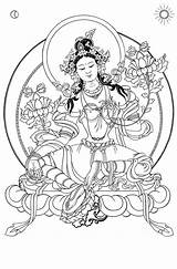 Coloring Pages Buddha Tara Green Tattoo Hindu Drawing God Wuerzburg Ak0 Cache Google Line Para Adults 塗り絵 Search Buddhist Tattoos sketch template