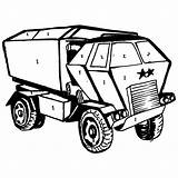 Coloring Pages Truck Military Army Vehicles Printable Getcolorings Color Print sketch template