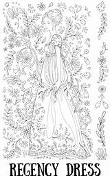 Coloring Pages Regency Fashion Printable Choose Board Adults sketch template