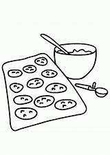 Coloring Cookies Pages Baking Popular Coloringhome sketch template