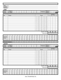 blank basketball stat sheet printable print  blank stat sheet