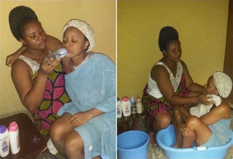 Incredible Mother Bath Feeds Grown Up Daughter On Her