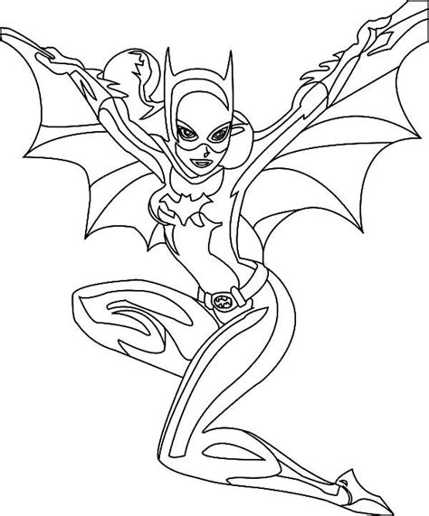 pin  batgirl coloring pages