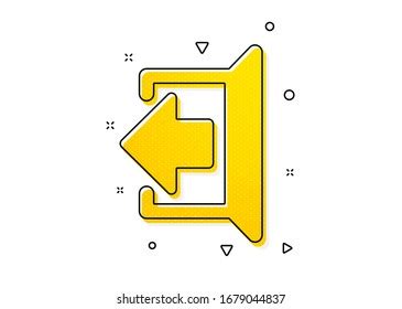 sign  symbol logout arrow icon stock vector royalty