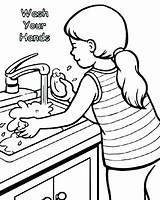 Coloring Handwashing Getdrawings Pages Hands Washing Hand Praying sketch template
