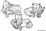 Pj Masks Coloring Catboy Gekko Cars Pages Owlette Disney Printable Print Color sketch template