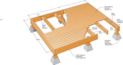 10x12 Deck Plans Island Deck Construction Drawings 10 X 12 Floating Riset