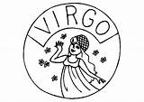 Virgo Zodiac sketch template