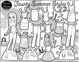 Paper Summer Dolls Doll Printable Styles Monday Marisole Jaunty Coloring Pages Thin Print Personas Colouring Kids Disney Template Click Paperthinpersonas sketch template
