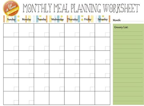 monthly meal planner monthly meal planner printable meal planner