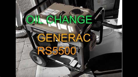 generator oil change generac rs gp youtube