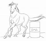 Horse Barrel Racing Coloring Pages Horses Race Kids Outline Western Barrels Around Breyer Sketchite Rodeo Show sketch template