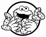 Coloring Cookies Cookie Monster Pages Popular sketch template