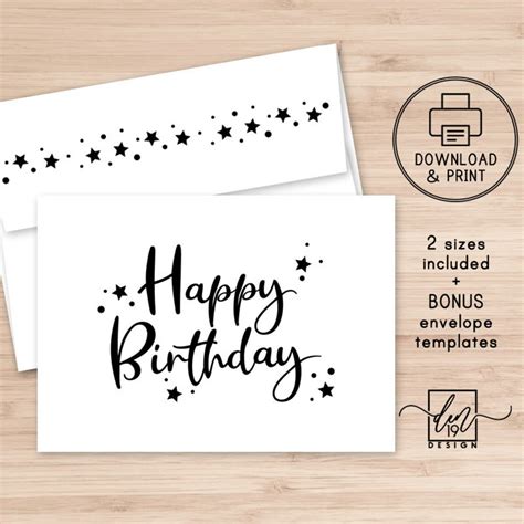 happy birthday envelope printable