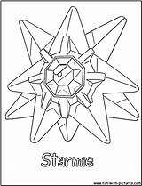 Coloring Pages Staryu Getcolorings Starmie sketch template