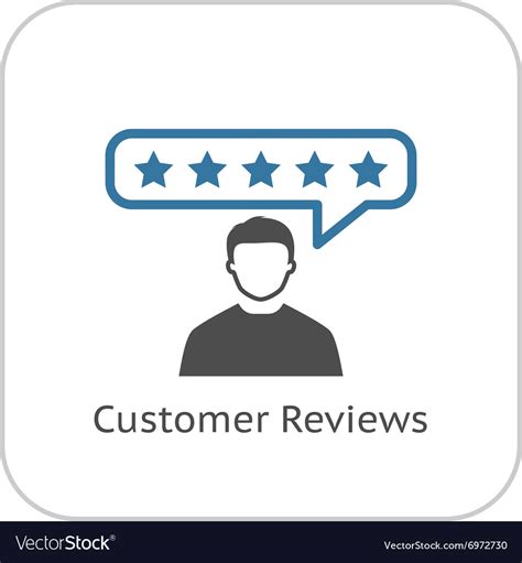 customer reviews icon flat design royalty  vector image