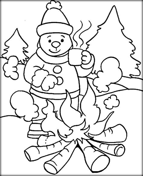 winter coloring pages kindergarten  getcoloringscom  printable