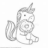 Unicorn Donut Coloring Pages Drawing Cute Eating Donuts Printable Animal Colorat Mermaid Easy Cartoon Instant Kids Drawings Adults Getcoloringpages Girls sketch template