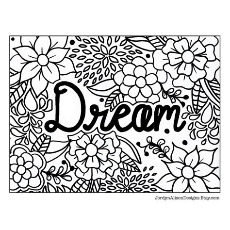 dream coloring pages  getcoloringscom  printable