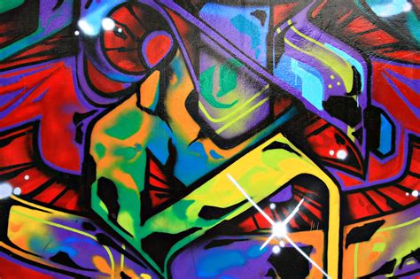abstract close up of graffiti on walls canvas picture