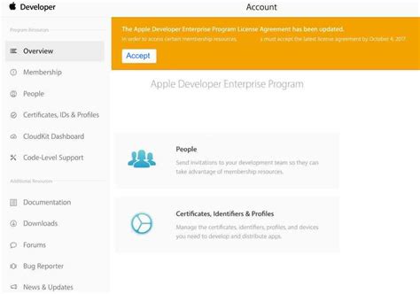 ios  apple developer program license agreement   updated stack overflow