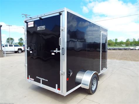 cargo trailer  ez hauler    aluminum enclosed trailer trailersusa