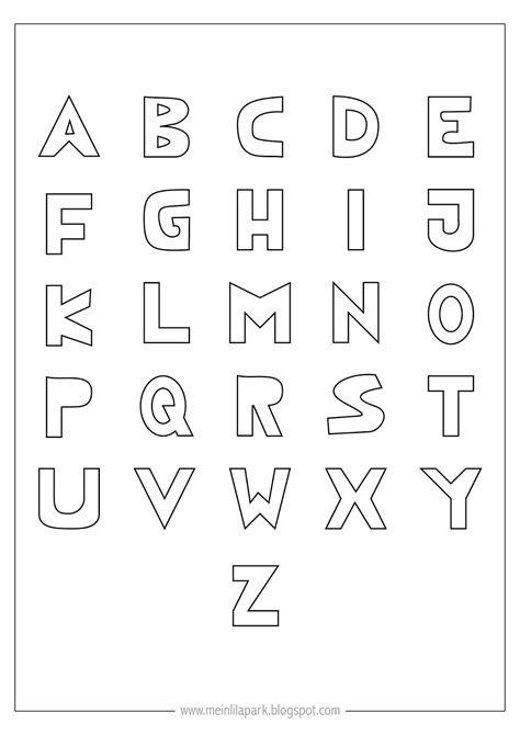 printable coloring alphabet letters ausdruckbares ausmal