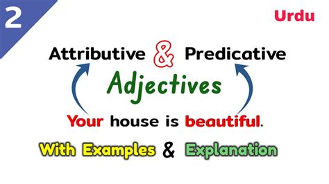 adjective attributive  predicative adjectives predicative