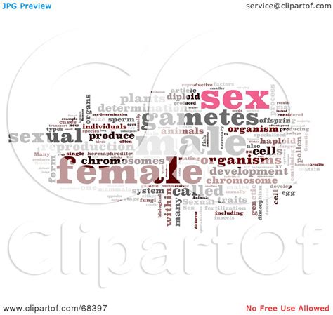 royalty free rf clipart illustration of a sex word collage version