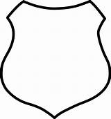 Outline Badge Shield Clipart Library Clip sketch template