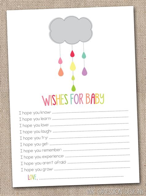 wishes  baby printable