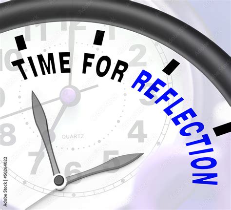 time  reflection message means ponder  reflect stock illustration