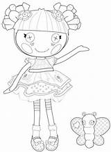 Coloring Doll Rag Pages Getcolorings Lalaloopsy sketch template