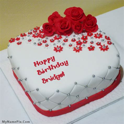 happy birthday bridget cakes cards wishes
