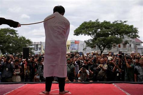 Two Men Caned In Public In Indonesia For Having Gay Sex