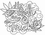 Coloring Pages 420 Printable Words Weed Swear Word Name Adult Cuss Curse Book Marijuana Graffiti Cursing Print Adults Color Getdrawings sketch template