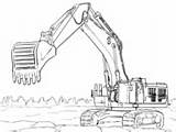 Caterpillar Bagger Baufahrzeuge Ausmalbild Coloring Ausdrucken Excavator Kostenlos sketch template