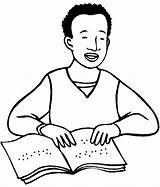 Braille Clipart Reading Louis Coloring Book Disability Kids Clipground sketch template