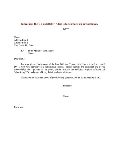 sample letter witness  template pdffiller