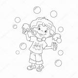 Bubbles Blowing Soap sketch template