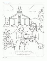 Pages Coloring Church Colouring Going Children Related sketch template