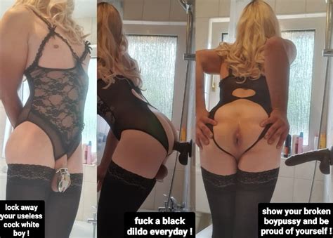 modern white sissy boi owned by big black cock captions