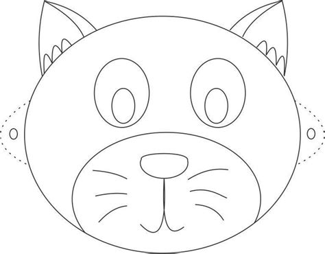 cat mask coloring pages cat mask animal mask templates animal masks