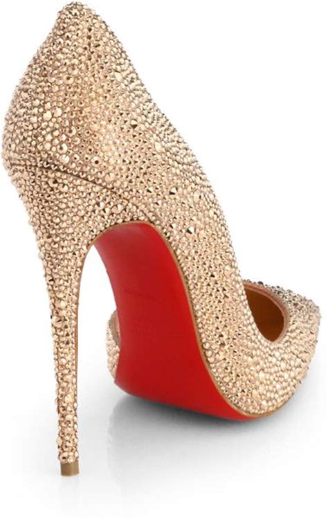 Christian Louboutin Iriza Strass Crystal Pumps In Gold