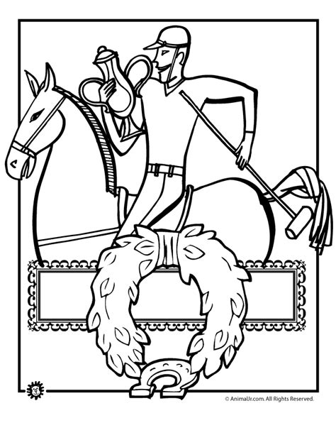 kentucky derby coloring pages  printable