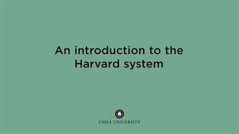 introduction   harvard system youtube