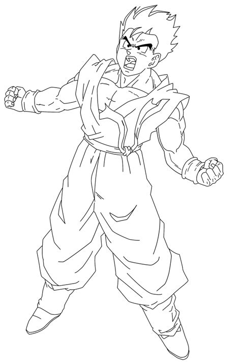 Dbz Adult Gohan Coloring Pages