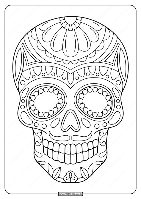 printable sugar skull  coloring pages   printable coloring